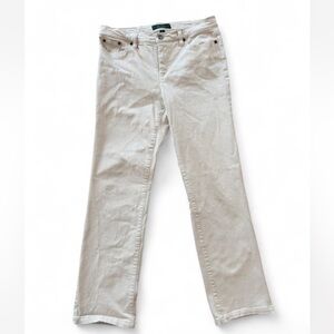 Ralph Lauren - Lauren Jeans Co. Women's Cream Straight-Leg Jeans - Size 10